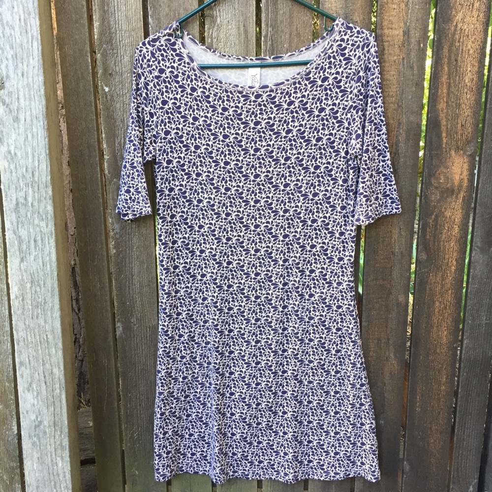 Yala Adrianna Dress Purple & Tan Size Small